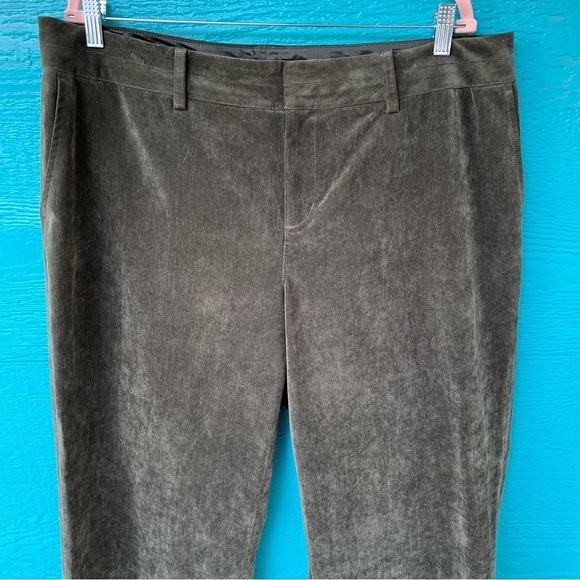 COLDWATER CREEK WHISPER CORDUROY DARK OLIVE WIDE LEG TROUSERS PANTS SIZE 18W - Picture 2 of 9